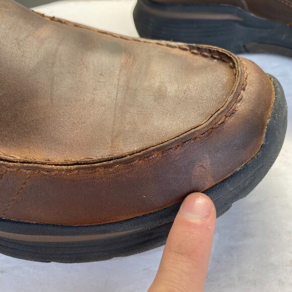 Skechers Shoes Relaxed Fit Seveno Mens Sz 11.5 Brown Leather Slip On‎ 66146 - Picture 10 of 16